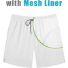 COOFANDY Mens Swim Trunks 7 inch Bathing Suit with Mesh Liner Swim Shorts(White)