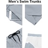 COOFANDY Men’s Swim Trunks Quick Dry Board Shorts Swimwear Bathing Suit(Grey)
