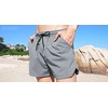 COOFANDY Men’s Swim Trunks Quick Dry Board Shorts Swimwear Bathing Suit(Grey)