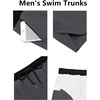 COOFANDY Men’s Swim Trunks Quick Dry Board Shorts Swimwear Bathing Suit(Grey and Black)