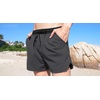 COOFANDY Men’s Swim Trunks Quick Dry Board Shorts Swimwear Bathing Suit(Grey and Black)