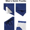COOFANDY Men’s Swim Trunks Quick Dry Board Shorts Swimwear Bathing Suit(L Snorkel Blue)
