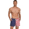COOFANDY Men’s Swim Trunks Quick Dry Board Shorts Swimwear Bathing Suit(P American Flag)