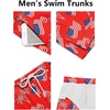COOFANDY Men’s Swim Trunks Quick Dry Board Shorts Swimwear Bathing Suit(P American Flag-4)