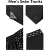 COOFANDY Men’s Swim Trunks Quick Dry Board Shorts Swimwear Bathing Suit(P Black American Flag)