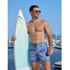 COOFANDY Men’s Swim Trunks Quick Dry Board Shorts Swimwear Bathing Suit(P Blue Cashews)