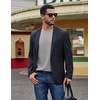 COOFANDY Mens Waffle Long Sleeve Shirt Crew Neck Cotton Blend Basic T Shirt(Light Gray)