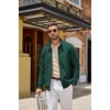 COOFANDY Mens Zip Up Sweatshirt Casual Lightweight Jackets Full Zip Sweater(Green)