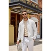 COOFANDY Mens Zip Up Sweatshirt Casual Lightweight Jackets Full Zip Sweater(White)