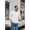 COOFANDY Mens Zip Up Sweatshirt Casual Lightweight Jackets Full Zip Sweater(White)