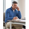 COOFANDY Mens Zip Up Sweatshirt Lightweight Fleece Jacket Casual Sweaters(Grey Blue)