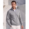 COOFANDY Mens Zip Up Sweatshirt Lightweight Fleece Jacket Casual Sweaters(Light Grey)