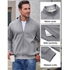 COOFANDY Mens Zip Up Sweatshirt Lightweight Fleece Jacket Casual Sweaters(Light Grey)