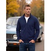 COOFANDY Mens Zip Up Sweatshirt Lightweight Fleece Jacket Casual Sweaters(Navy Blue)