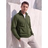 COOFANDY Mens Zip Up Sweatshirt Lightweight Fleece Jacket Casual Sweaters(Olive Green)