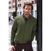 COOFANDY Mens Zip Up Sweatshirt Quilted Fall Sweater Jackets Casual Stylish(Army Green)