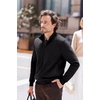 COOFANDY Mens Zip Up Sweatshirt Quilted Fall Sweater Jackets Casual Stylish(Black)