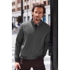 COOFANDY Mens Zip Up Sweatshirt Quilted Fall Sweater Jackets Casual Stylish(Dark Grey)