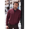 COOFANDY Mens Zip Up Sweatshirt Quilted Fall Sweater Jackets Casual Stylish(Dark Red)