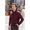 COOFANDY Mens Zip Up Sweatshirt Quilted Fall Sweater Jackets Casual Stylish(Dark Red)