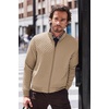 COOFANDY Mens Zip Up Sweatshirt Quilted Fall Sweater Jackets Casual Stylish(Khaki)