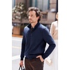 COOFANDY Mens Zip Up Sweatshirt Quilted Fall Sweater Jackets Casual Stylish(Navy Blue)