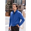 COOFANDY Mens Zip Up Sweatshirt Quilted Fall Sweater Jackets Casual Stylish(Royal Blue)