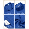 COOFANDY Mens Zip Up Sweatshirt Quilted Fall Sweater Jackets Casual Stylish(Royal Blue)