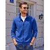 COOFANDY Mens Zip Up Sweatshirt Quilted Fall Sweater Jackets Casual Stylish(Royal Blue)