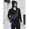 COOFANDY Tracksuit Mens Full Zip Hoodie Sweatsuit 2 Set with Zipper Pocket(Black and White)