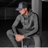 COOFANDY Tracksuit Mens Full Zip Hoodie Sweatsuit 2 Set with Zipper Pocket(Dark Grey Textile)