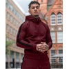 COOFANDY Tracksuit Mens Full Zip Hoodie Sweatsuit 2 Set with Zipper Pocket(Wine Red)