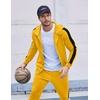 COOFANDY Tracksuit Mens Full Zip Hoodie Sweatsuit 2 Set with Zipper Pocket(Yellow)