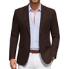 COOFANDY Men Casual Blazer Wrinkle Free Sports Coat One Button Suit Jacket(Brown)