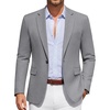 COOFANDY Men Casual Blazer Wrinkle Free Sports Coat One Button Suit Jacket(Grey)