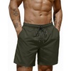 COOFANDY Mens Swim Trunks 7 inch Bathing Suit with Mesh Liner Swim Shorts(Army Green)