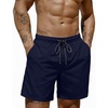 COOFANDY Mens Swim Trunks 7 inch Bathing Suit with Mesh Liner Swim Shorts(Navy Blue)