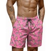 COOFANDY Mens Swim Trunks 7 inch Bathing Suit with Mesh Liner Swim Shorts(Pineapple Coconut Tree)