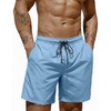 COOFANDY Mens Swim Trunks 7 inch Bathing Suit with Mesh Liner Swim Shorts(Sky Blue)