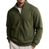 COOFANDY Mens Zip Up Sweatshirt Lightweight Fleece Jacket Casual Sweaters(Olive Green)