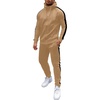 COOFANDY Tracksuit Mens Full Zip Hoodie Sweatsuit 2 Set with Zipper Pocket(Khaki)