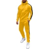 COOFANDY Tracksuit Mens Full Zip Hoodie Sweatsuit 2 Set with Zipper Pocket(Yellow)