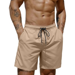 COOFANDY Mens Swim Trunks 7 inch Bathing Suit with Mesh Liner Swim Shorts(Khaki)
