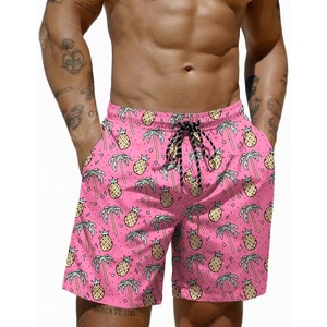 COOFANDY Mens Swim Trunks 7 inch Bathing Suit with Mesh Liner Swim Shorts(Pineapple Coconut Tree)
