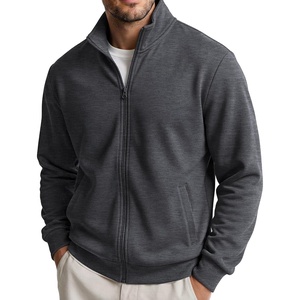 COOFANDY Mens Zip Up Sweatshirt Lightweight Fleece Jacket Casual Sweaters(Medium Grey)