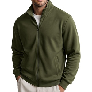 COOFANDY Mens Zip Up Sweatshirt Lightweight Fleece Jacket Casual Sweaters(Olive Green)