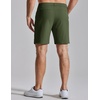 COOFANDY Mens Golf Shorts 7″ Lightweight Elastic Waistband Casual Shorts(Army Green)