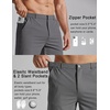COOFANDY Mens Golf Shorts 7″ Lightweight Elastic Waistband Casual Shorts(Dark Grey)