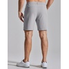 COOFANDY Mens Golf Shorts 7″ Lightweight Elastic Waistband Casual Shorts(Light Grey)