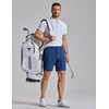 COOFANDY Mens Golf Shorts 7″ Lightweight Elastic Waistband Casual Shorts(Navy)